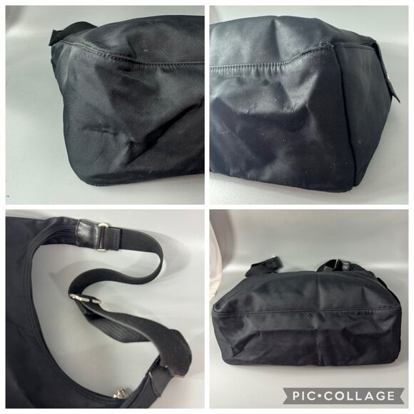 Vintage Longchamp Le Pliage Black Nylon Exterior Extra Large Shoulder Bag - Picture 14 of 14